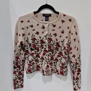 Vintage 90s The Limited Cardigan- Roses / Cottagecore M